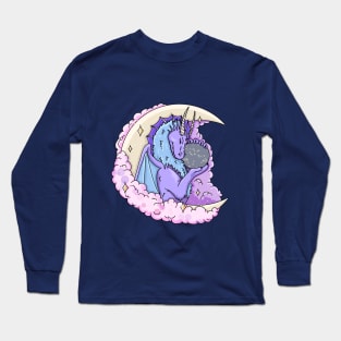 Moon dragon with crystal ball Long Sleeve T-Shirt